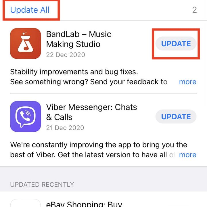 como actualizar las apps en un iphone 2b how to update on an using app store 828x1792