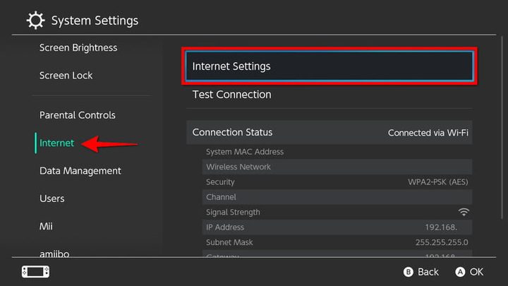Navegador oculto de la Nintendo Switch