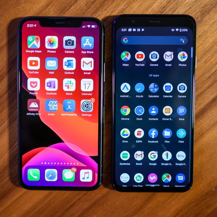 iPhone 11 Pro y Pixel 4