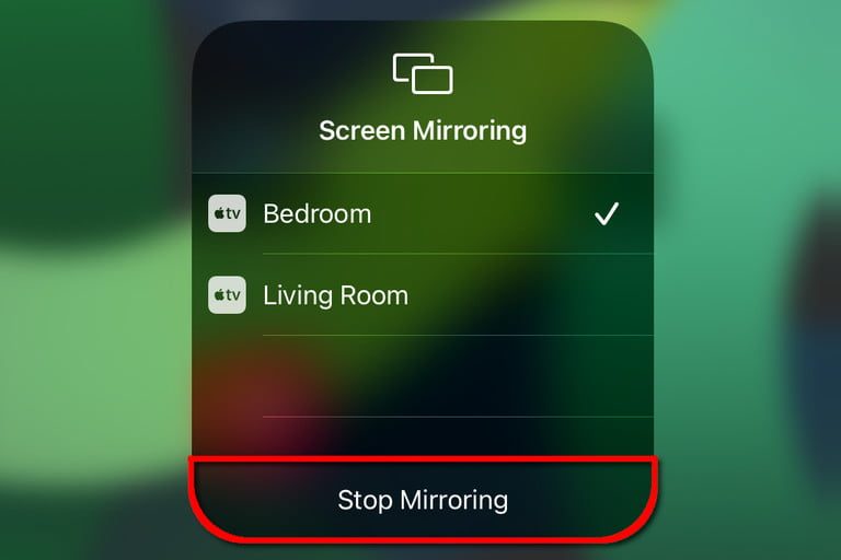 Dejar de reflejar un iPad en tu TV