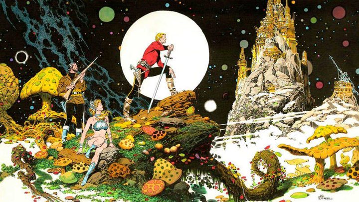 Ilustración de Flash Gordon por Alex Raymond