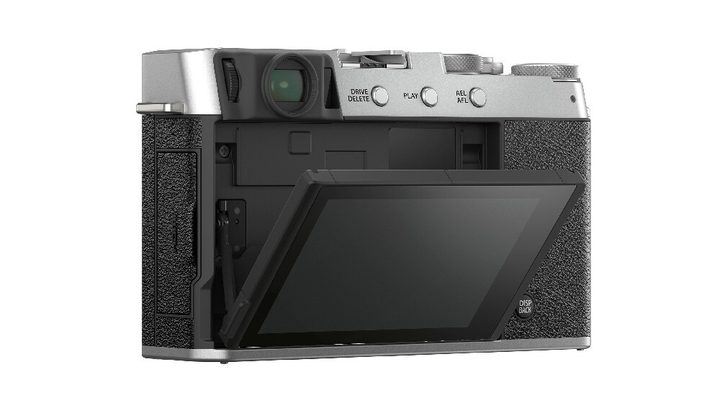 Vista trasera de la cámara compacta Fujifilm X-E4