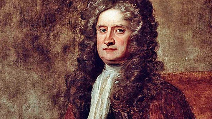 La imagen muestra al físico y matemático inglés, Isaac Newton.