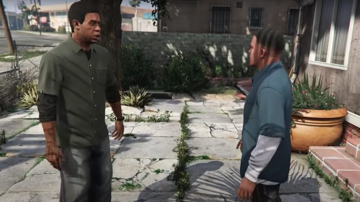 La imagen muestra una escena del popular videojuego GTA V.