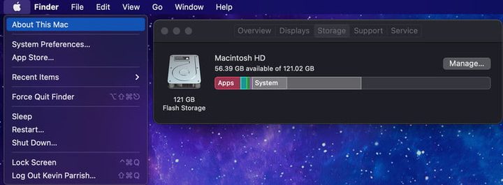 Imagen del Administrador de almacenamiento para aprender a cómo liberar espacio en Mac