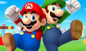 Mario y Luigi, los personajes de Nintendo, están abrazados
