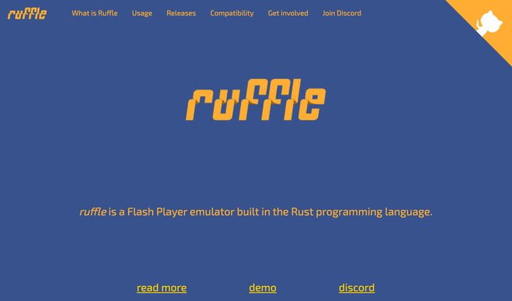 Página web de Ruffle