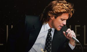 La imagen muestra un cartel de la serie de Luis Miguel