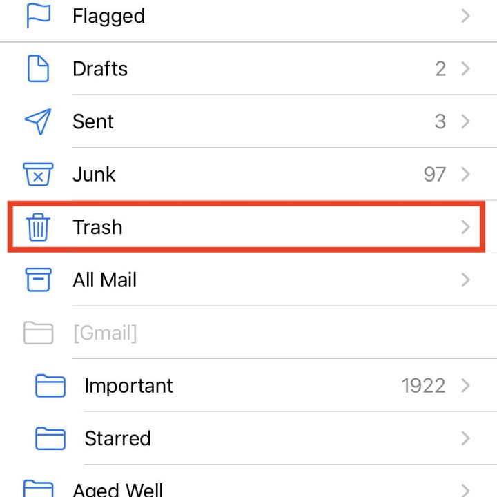 recuperar correo eliminados de un iPhone