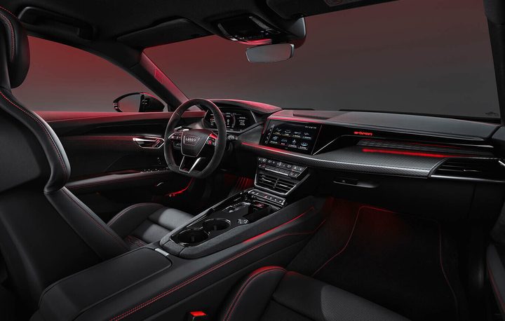 Vista de la cabina del Audi e-tron GT