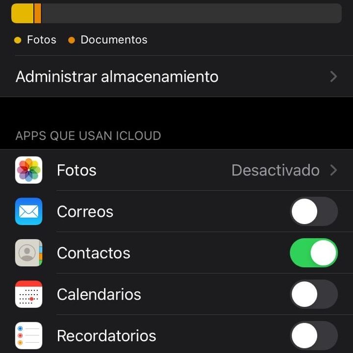 Menú de Fotos para aprender a cómo acceder a iCloud