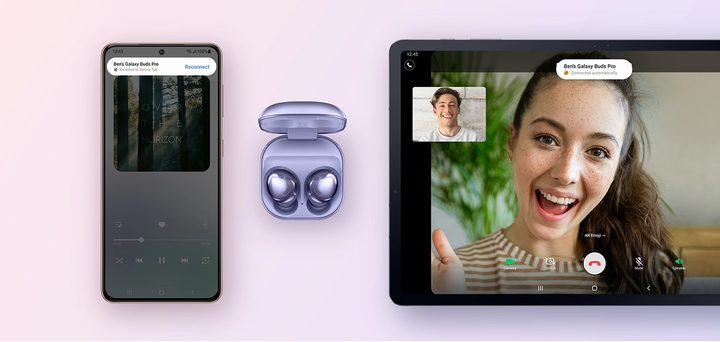 Galaxy Buds Pro junto a otros dispositivos Samsung
