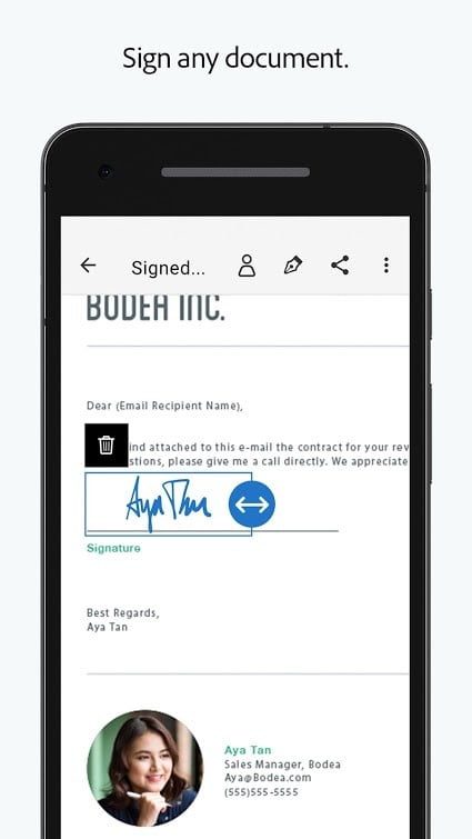 Adobe Fill & Sign app para firma digital