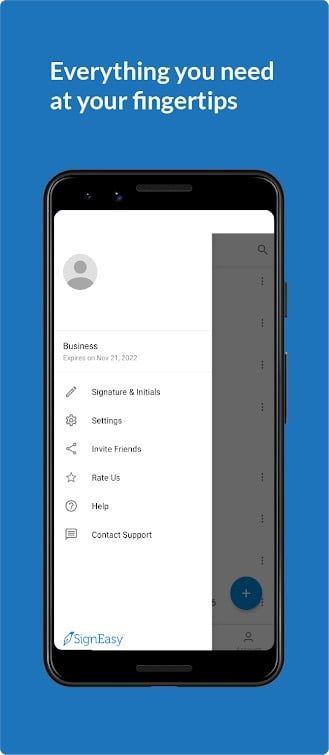 SignEasy app para firma digital