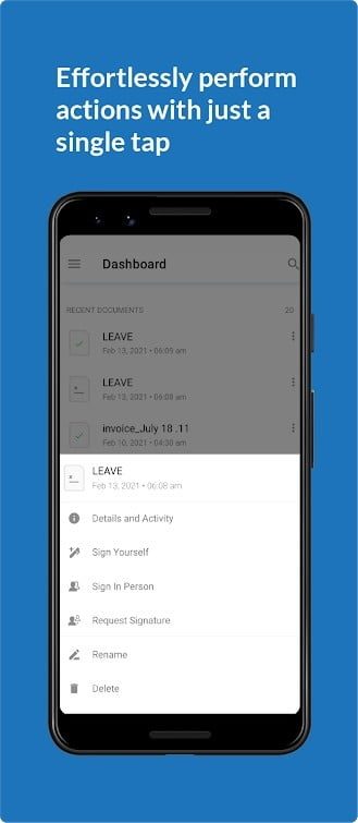 SignEasy app para firma digital