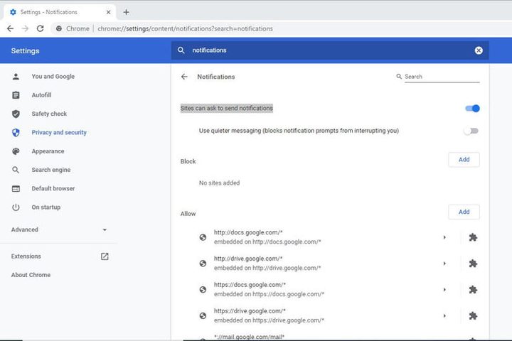 Notificaciones en Chrome
