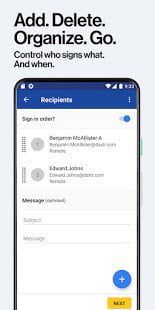 DocuSign app para firma digital