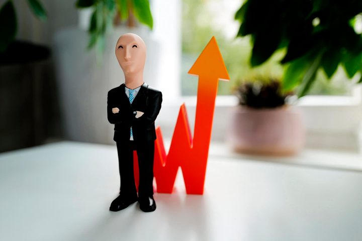 Una figura que ilustra a un inversionista de Wall Street