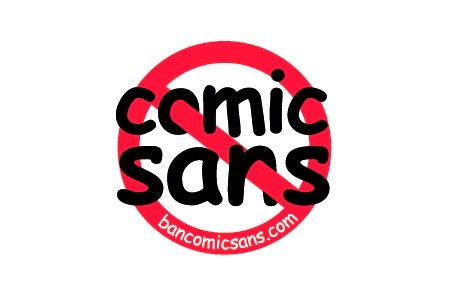 Gráfica de una campaña contra la fuente Comic Sans