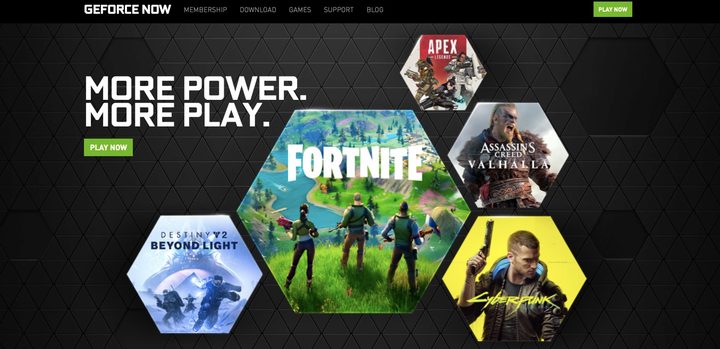 Una imagen del servicio de streaming de Nvidia GeForce Now