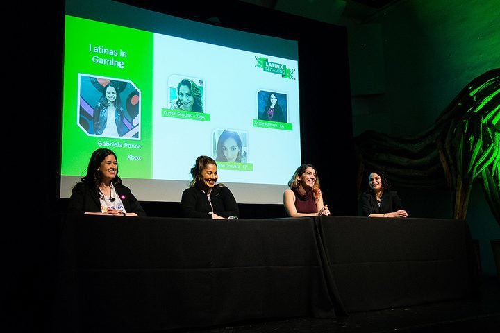 La productora latina Gabriela Ponce durante un evento en la Game Developer's Conference