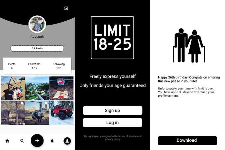 Limit App, la red social para personas de 18 a 25 años