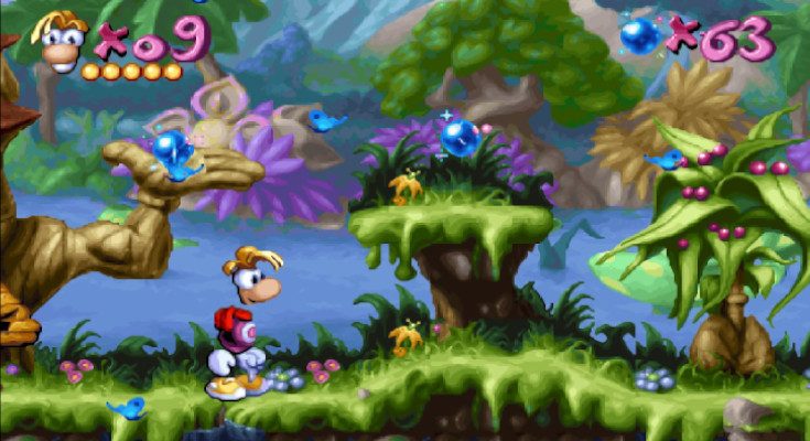 Una imagen del videojuego Rayman de la PlayStation