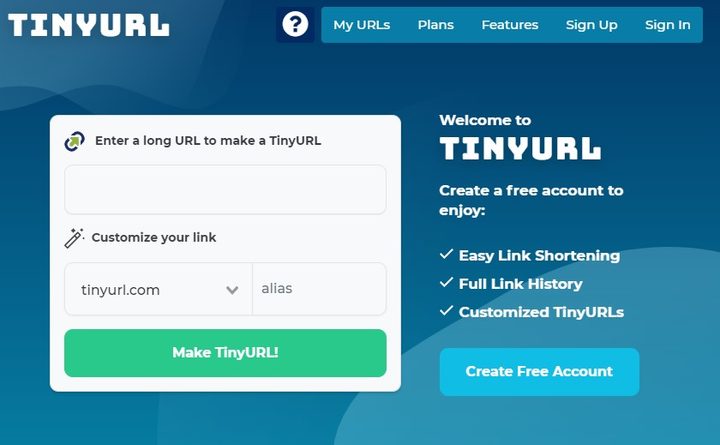 Acortador de URL: TinyURL