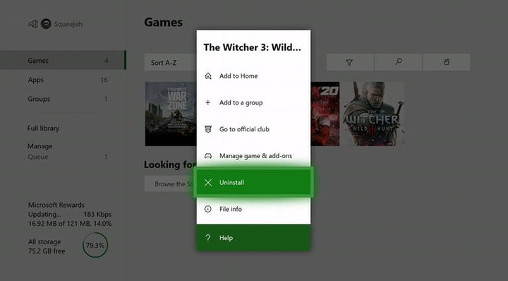Cómo eliminar y reinstalar juegos en la Xbox One