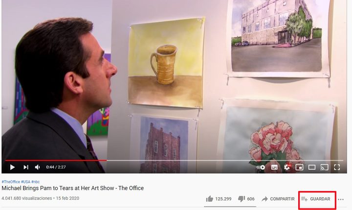 Cómo guardar videos en YouTube