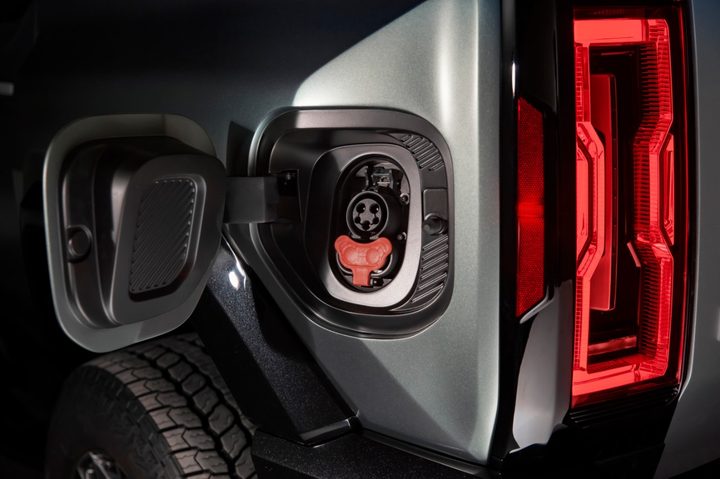 GMC HUMMER EV SUV charging port