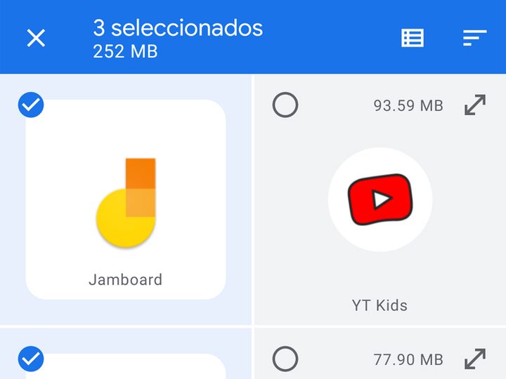 Eliminar apps desde Files de Google