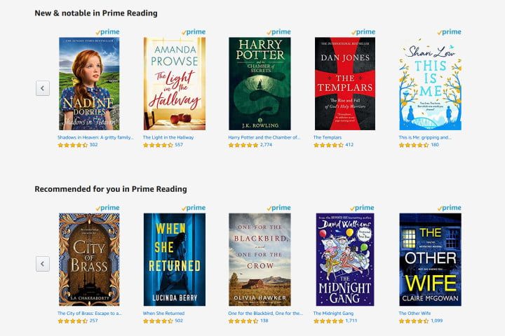 Imagenes de libvros disponibles en Prime Reading