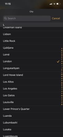 Configuración de widget Reloj para cambiar ubicación 3