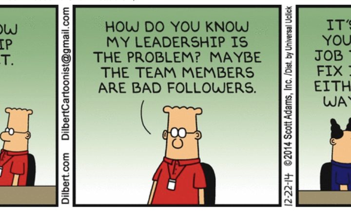 Una tira cómica de Dilbert