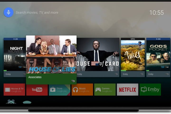 Imagen de reproductor Emby Premiere mostrando opciones de streaming