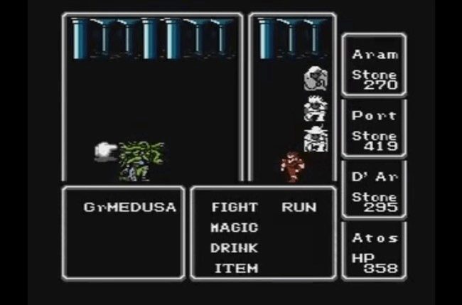 Una imagen del primer videojuego de la serie Final Fantasy
