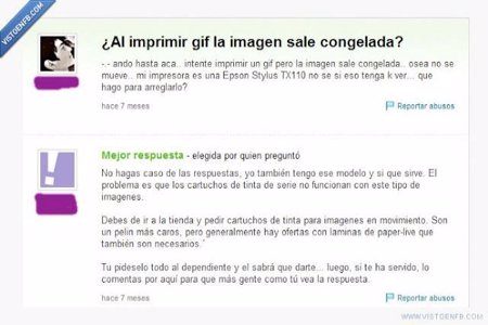 Una pregunta sobre la impresión de un GIF en Yahoo Respuestas