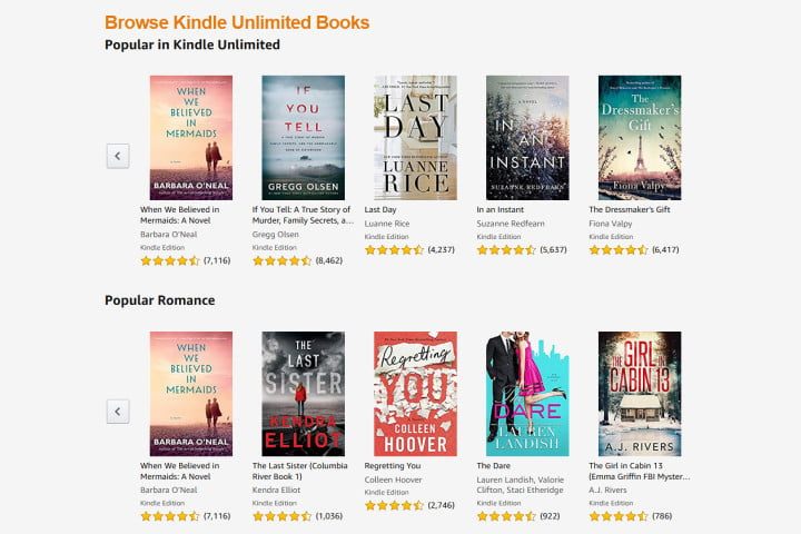 Selección de libros en Kindle Unlimited
