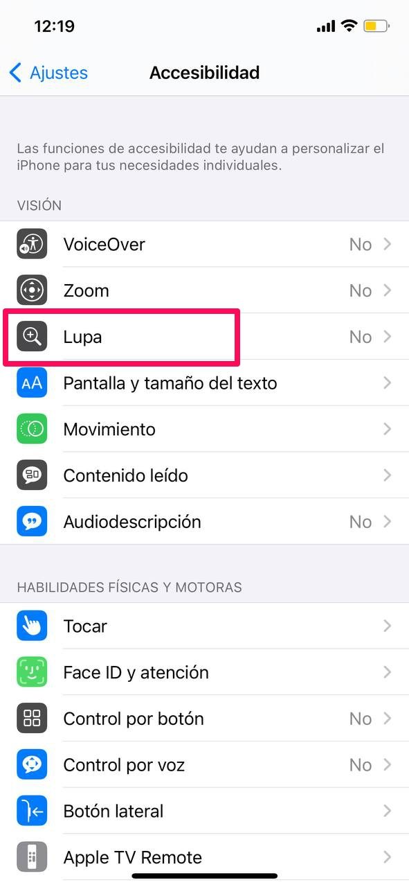 como usar lupa iphone ios 14 2