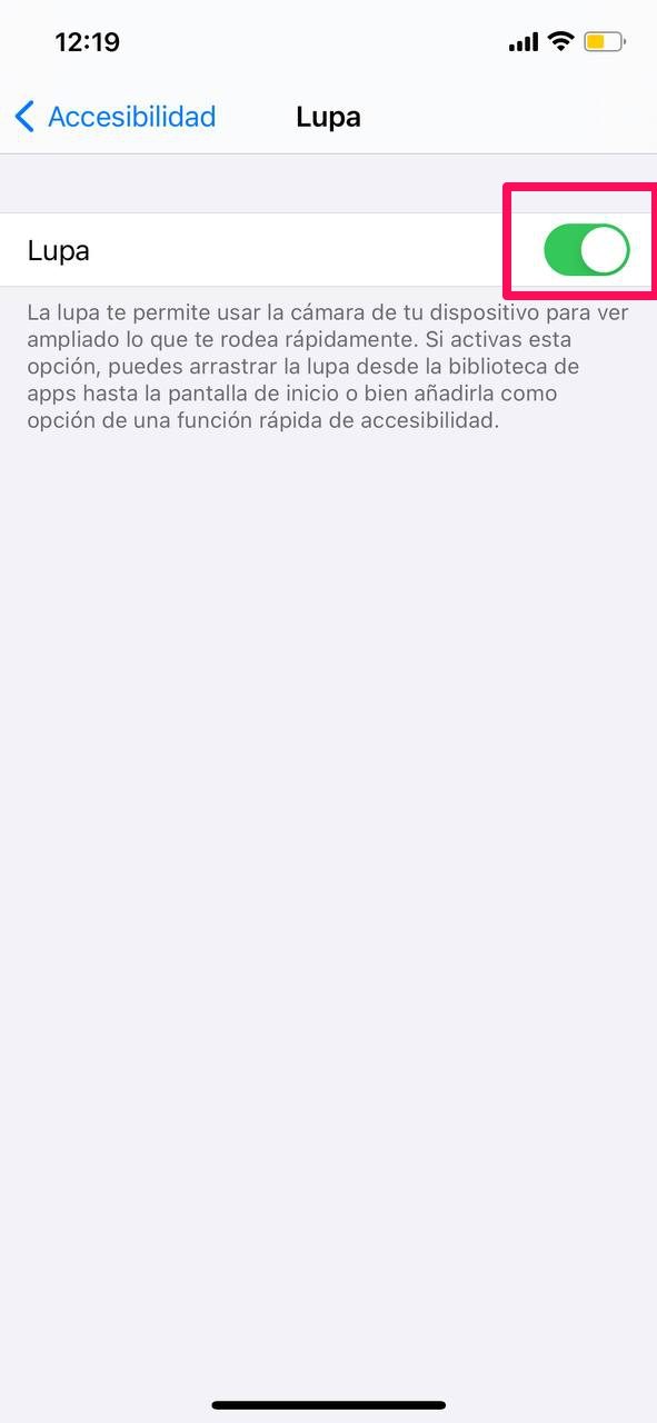 como usar lupa iphone ios 14 3
