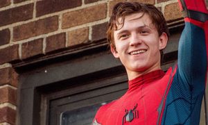 Una imagen de Tom Holland caracterizado como Spider-Man