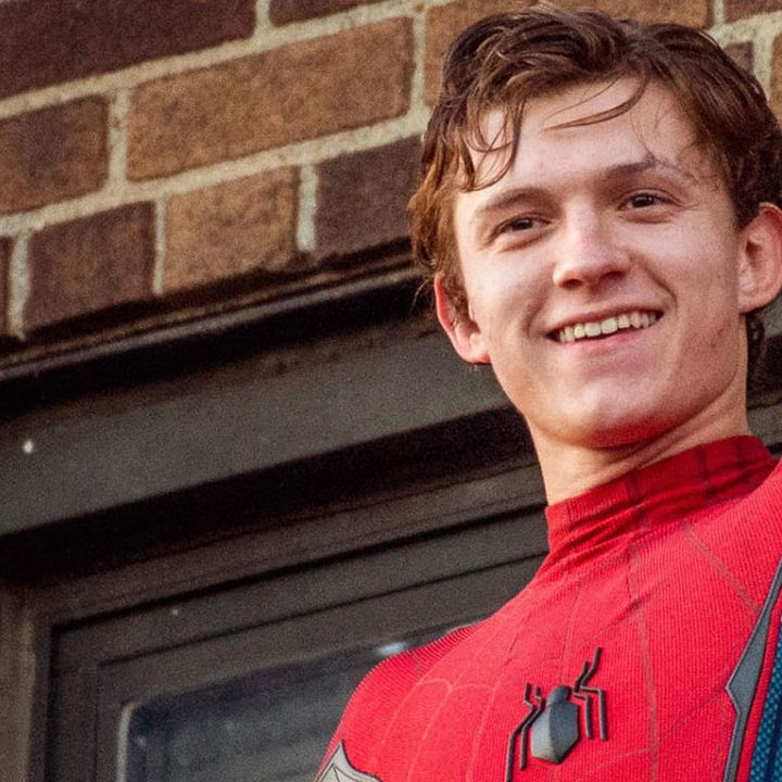 Una imagen de Tom Holland caracterizado como Spider-Man