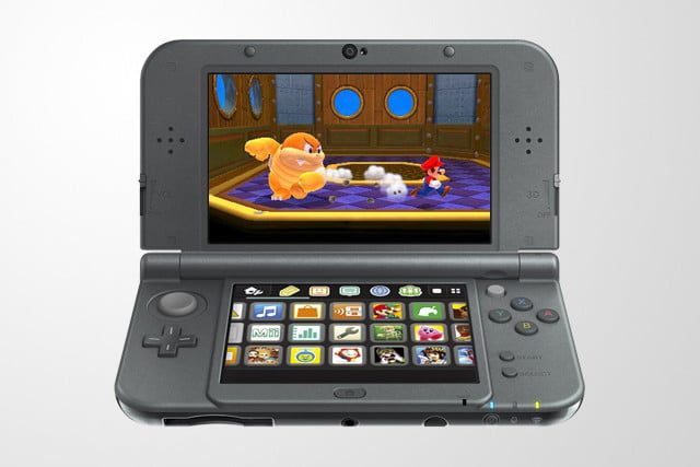 Escena de Super Mario 3D Land en una 3DS.