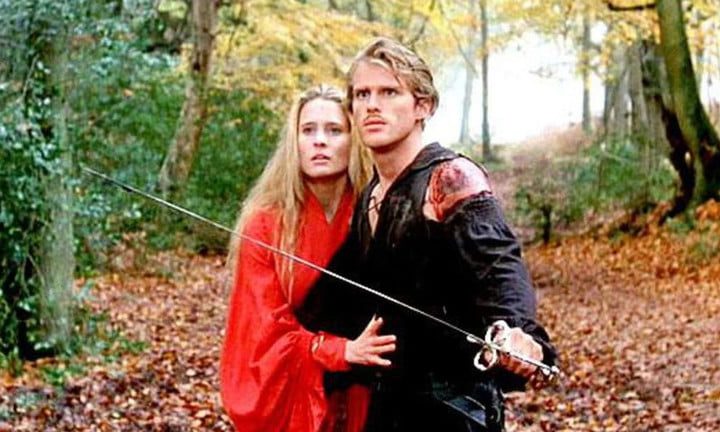 Cary Elwes y Robin Wright en una escena de una de las mejores películas de los 80 The Princess Bride