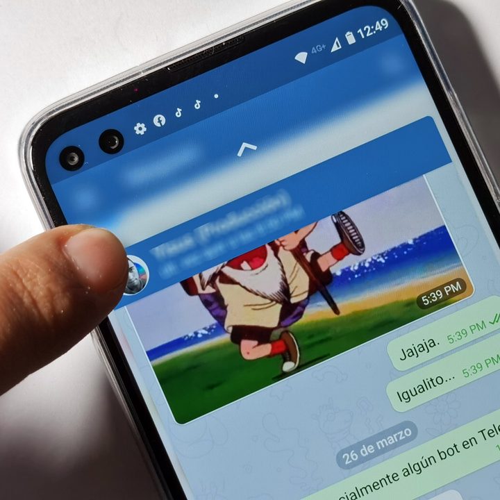 Vista previa de un chat en Telegram