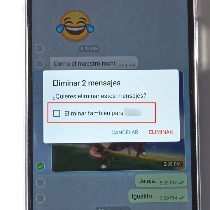 Eliminar mensajes en Telegram