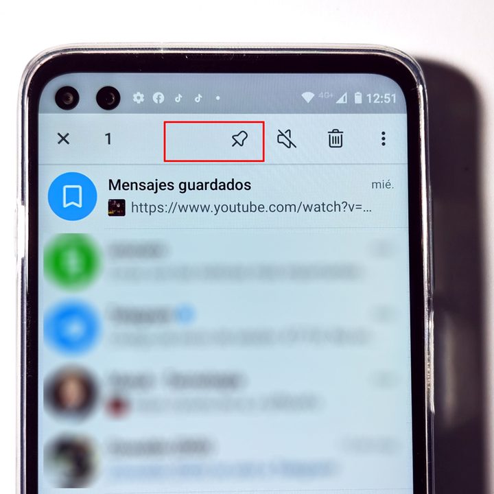 Anclar contactos en Telegram