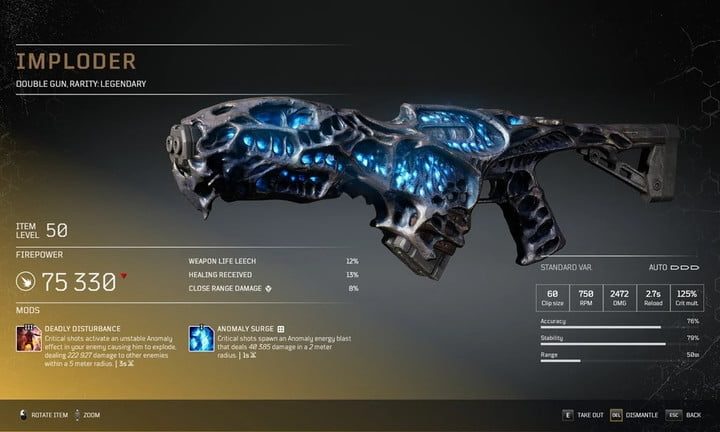 Outriders armas legendarias