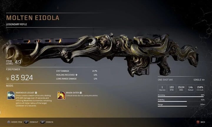 Outriders armas legendarias